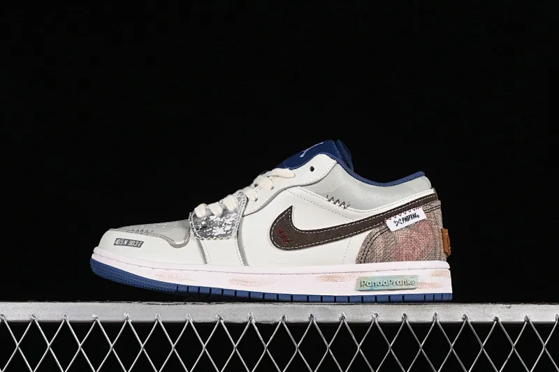 All categories Air Jordan Jordan series basketball shoes Air Jordan 1 Low High-end customized low-top sneakers Air Jordan 1 Low AJ1 Joe 1 Panda Prank-Age of Sail Treading low-top retro basketball shoes 553558-414